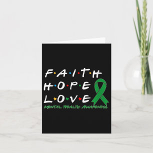 Cartão Mulheres Faith Esperam Amar Consciência Mental da