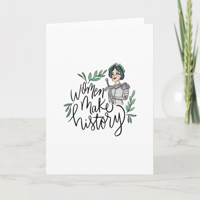 Cartão Mulheres fazem história (Frente)