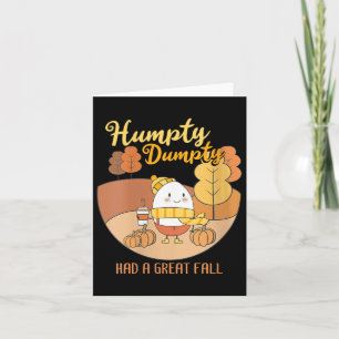 Cartão Mulheres Humpty Dumpty Teve Uma Grande Queda Ovo E