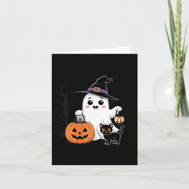 Cartão Mulheres Longa Vida ao Halloween Abóbora Divertida (Frente)