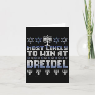 Cartão Mulheres Mais Propensas a Ganhar no Dreidel Divert