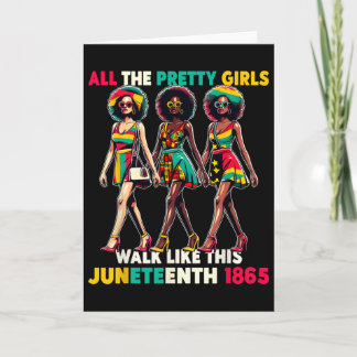 Cartão Mulheres Negras Juneteenth 1865 Celebram Liberdade