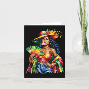Cartão Mulheres Negras Melanin Rainha Forte Junho African