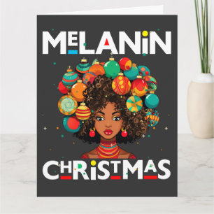 Cartão Mulheres negras melanina de Natal Irmã Xmas Sistas