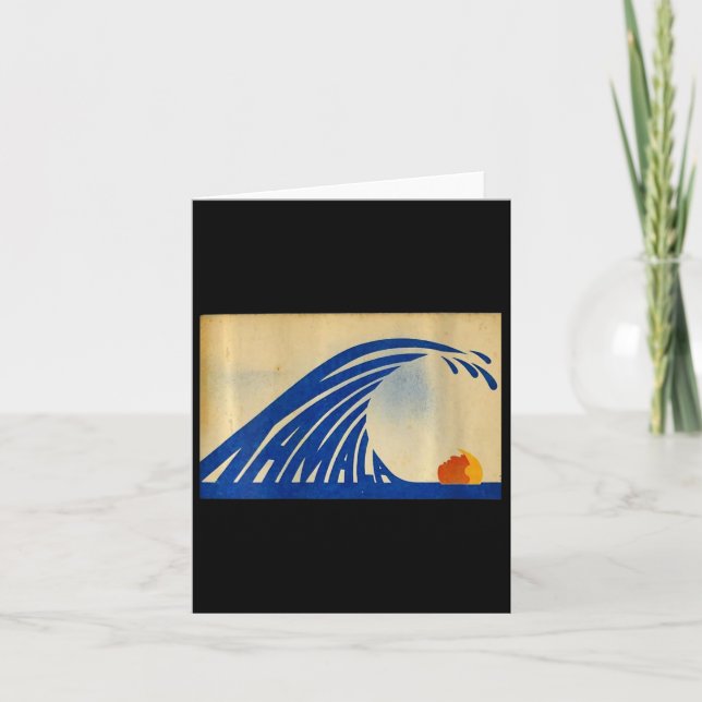 Cartão Mulheres Onda Azul Fofo Onda Kamala Para Kamala Fu (Frente)