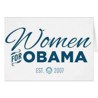 Cartão Mulheres para Obama