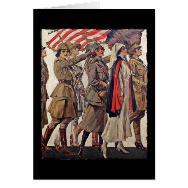 Cartão Mulheres Que Enfermeiram Recrutadores (Frente)