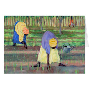 Cartão Mulheres que jardinam 2005