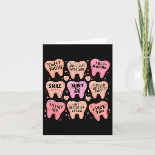 Cartão Mulheres Retro Dental Dente Dia dos Namorados Doce