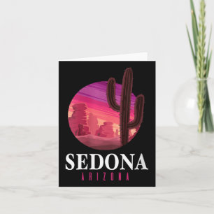 Cartão Mulheres Sedona Arizona Cactus Sunset Desert Sedon