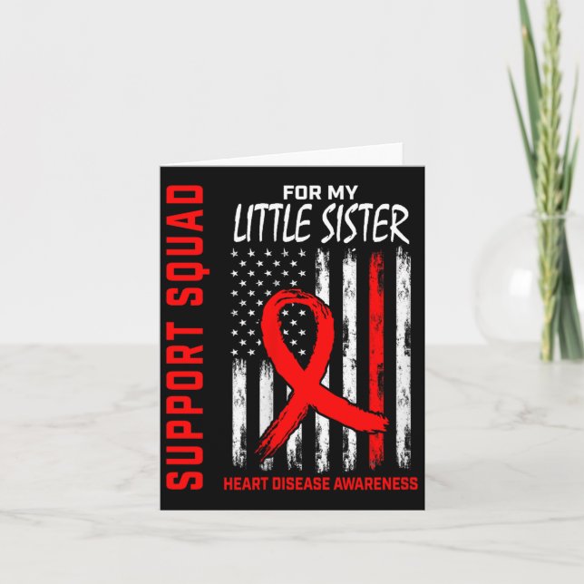 Cartão Mulheres Vermelhas Pequena Irmã Vermelha Doença Ca (Frente)