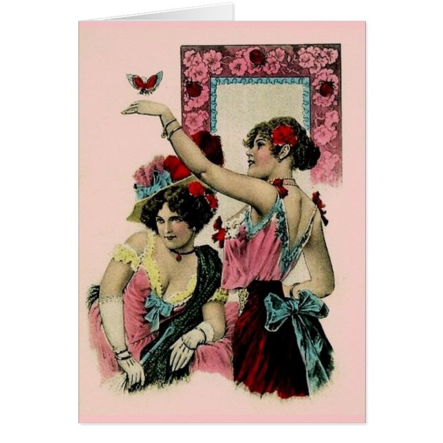 Cartão Mulheres Vintage (Frente)
