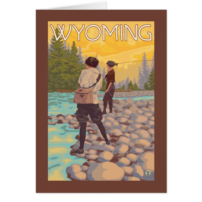 Cartão Mulheres voam no campo (Frente)