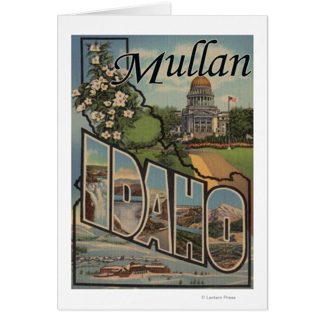 Cartão Mullan, IdahoLarge - Letra ScenesMullan, ID (Frente)