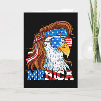 Cartão Mullet Águia Merica 4 De Julho Bandeira Americana