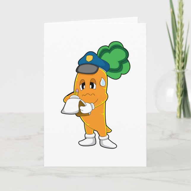 Cartão Multa de estacionamento fiscal de trânsito cenoura (Frente)