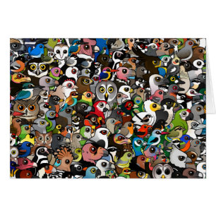 Cartão Multidão de Birdorable