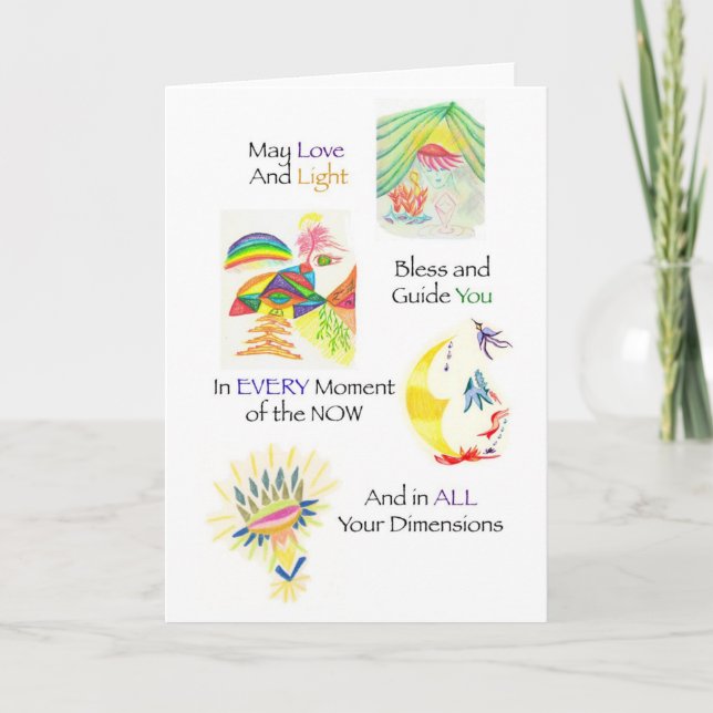 Cartão Multidimensional da bênção (Frente)