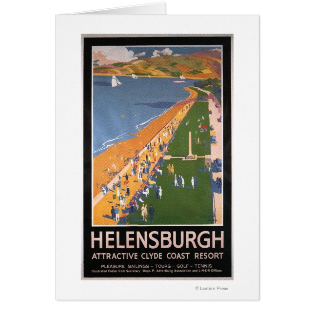 Cartão Multidões ao longo da Poster dos Caminhos de Ferro (Frente)