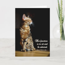 Cartão multifacetado do gato de Bengal