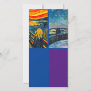 Cartão Munch, The Gritar, Art Bookmark Card