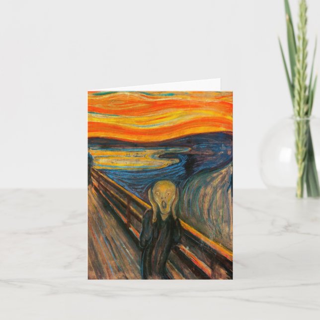 Cartão Munch The Gritar Note Card (Frente)