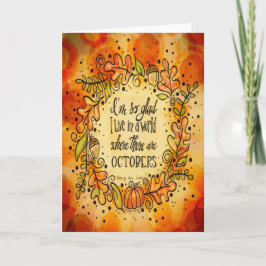 Cartão Mundo com Octobers