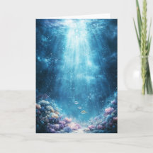 Mundo de Coral Iluminado pelo Sol com Peixes Tropi