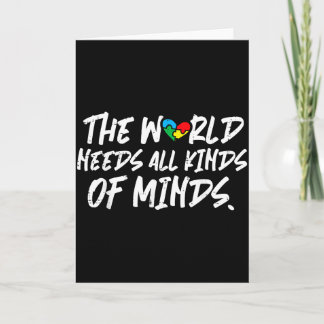 Cartão Mundo precisa de mentes diversas conscientização a