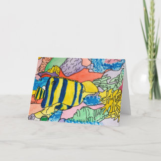 Cartão Mundo subaquático colorido