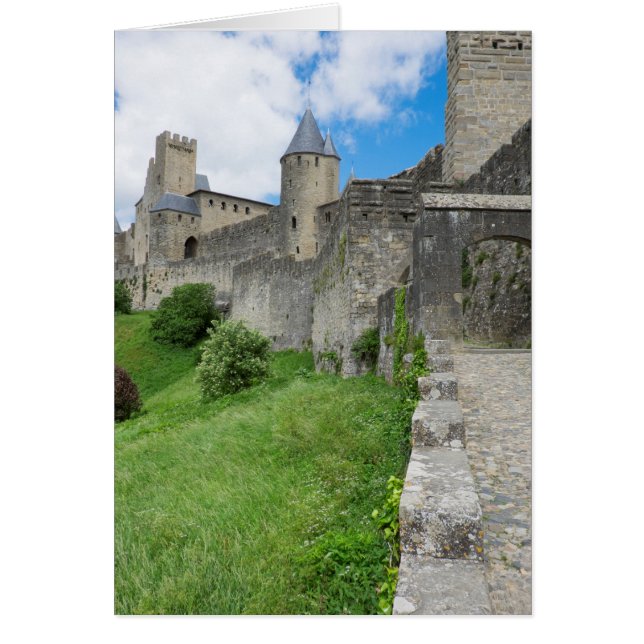 Cartão Muralha Fortificada de Carcassonne (Frente)
