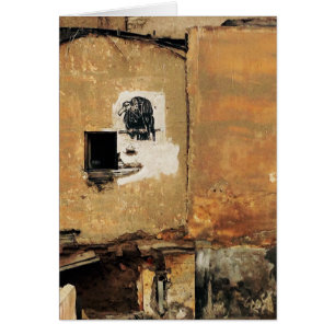 Cartão muro urbano abutre do Peru