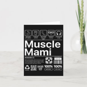 Cartão Muscle Mami E Mãe Gym A Trabalhar Mãe Engraçado Bo