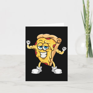 Cartão Musculatura de Gym de Malhação de Pizza de Constru