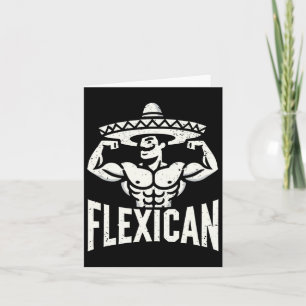 Cartão Músculo Flexônico Flexicomento Mexicano Engraçado 