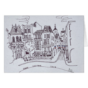Cartão Museu de Perfume & Cena de Rua   Grasse, França