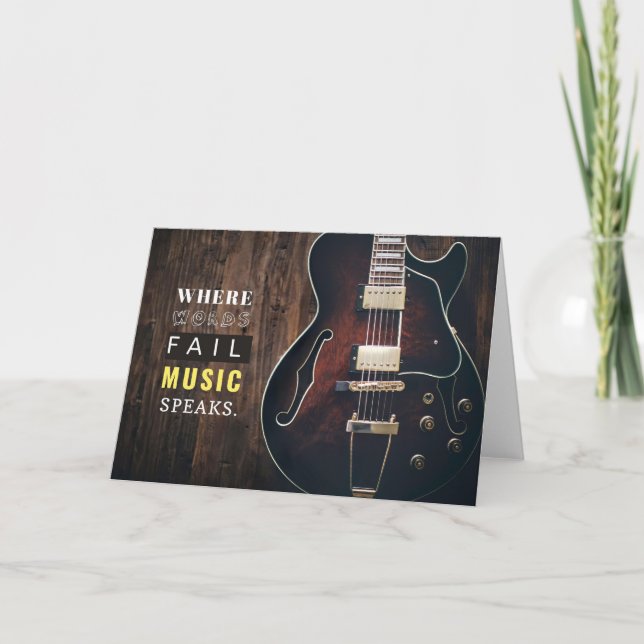 Cartão Music Art Music Speaks (Frente)
