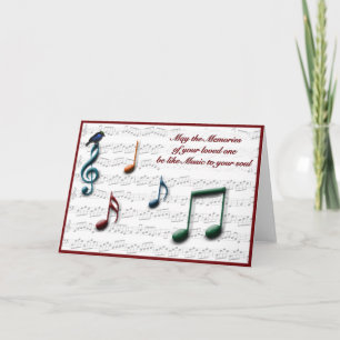 Cartão Music Sympathy Card