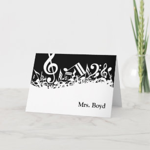 Cartão MUSIC TEACHER'S  Customizable Note Cards