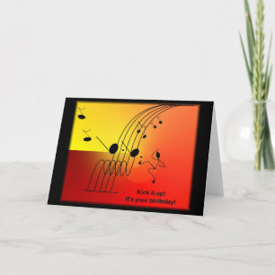 Cartão Music themed birthday greeting cards