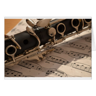 Cartão Música Clarinets Musical Notes Destino Dança Diver