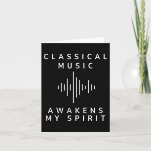 Cartão Música Clical desperta meu espírito, um músico ins