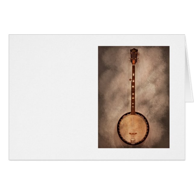 Cartão Música - corda - banjo (Frente Horizontal)