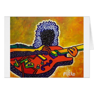 Cartão Música da guitarra por Piliero