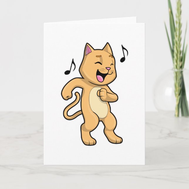 Cartão Música Dança dos Gatos (Frente)
