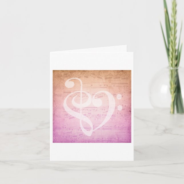 Cartão Música de amor (Frente)