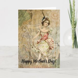 Cartão Música de Folha de Dança Vitoriana