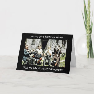 CARTÃO MÚSICA DE INSTRUMENTOS MUSICANOS DE BANDA DE 1920