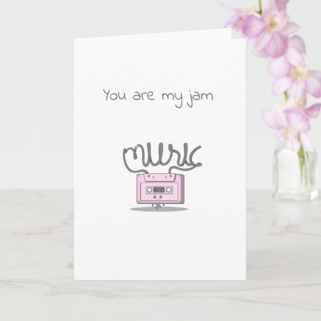 Cartão música de namorados/aniversário engraçada (Orquídea)