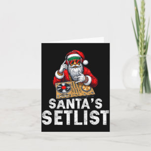 Cartão Música de Santa Dj Lista de Músicas de Santa House